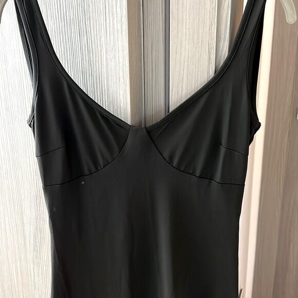 NWT MINIMALIST LUXURY slip dress COMMENSE black jersey knit maxi S - Picture 4 of 8